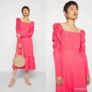 REVOLVE ANTHROPOLOGIE Cras Lisecras Maxi Dress in Paradise Pink with Floral